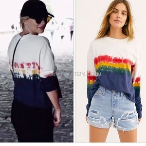 Free People - Rainbow Wash Tee